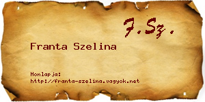 Franta Szelina névjegykártya